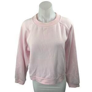 Aritzia Sunday Best Women's Pink Long Sleeve Crewneck Sweater Sweatshirt Top L